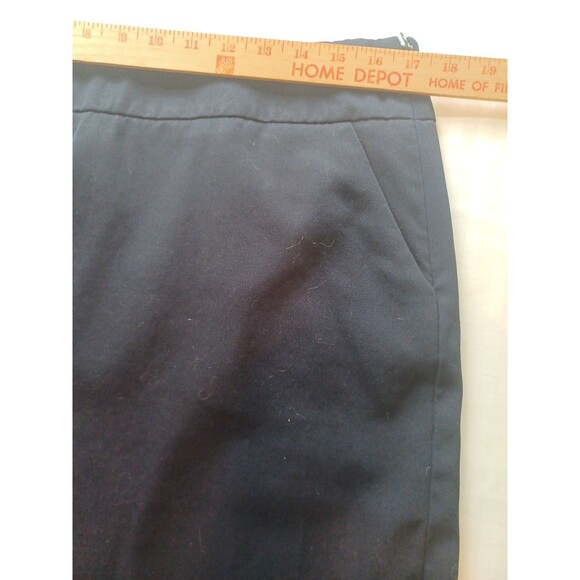 J. Crew navy wool suit skirt 12 pencil lined career office minimalist capsule - Picture 6 of 8